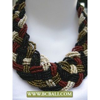 Multi Seed Beaded Necklaces Fashion